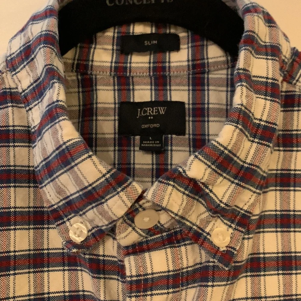J. Crew Men’s Casual Slim Fit Button Down, Large